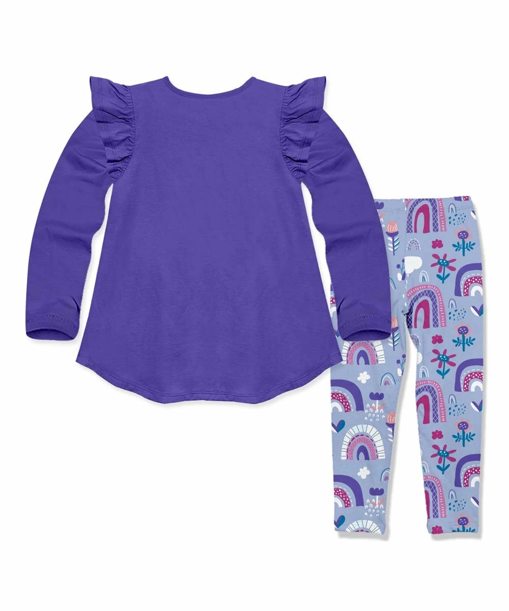 Best deal β€οΈ Millie Loves Lily Blue Iris Spring Rainbow Angel-Sleeve Hi-Low Top & Periwinkle Leggings - Infant, Toddler & π§ Girls For Kids π 3 Best deal β€οΈ Millie Loves Lily Blue Iris Spring Rainbow Angel-Sleeve Hi-Low Top & Periwinkle Leggings - Infant, Toddler & π§ Girls For Kids π - Image 3