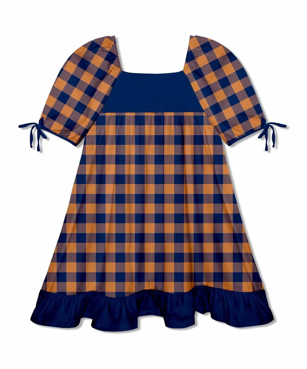 Best deal 𧨠Millie Loves Lily Navy & Rust Gingham Ruffle-Hem Puff-Sleeve A-Line π Dress - Toddler For Kids π― 2 Best deal 𧨠Millie Loves Lily Navy & Rust Gingham Ruffle-Hem Puff-Sleeve A-Line π Dress - Toddler For Kids π― - Image 2