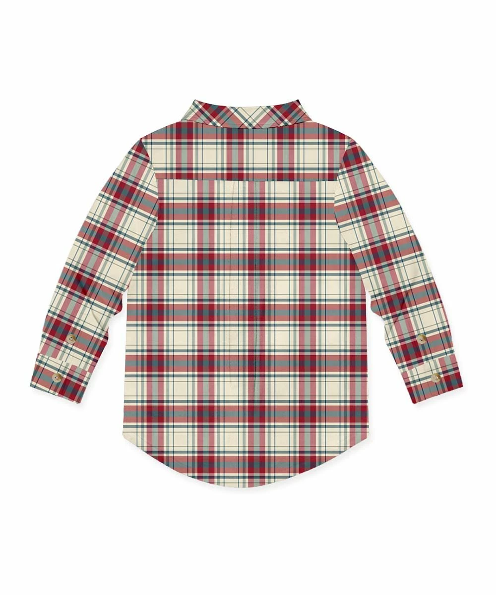 Top 10 βοΈ Millie & Maxx Cream & Red Plaid Long-Sleeve Button-Up - Toddler & Boys For Kids π 2 Top 10 βοΈ Millie & Maxx Cream & Red Plaid Long-Sleeve Button-Up - Toddler & Boys For Kids π - Image 2
