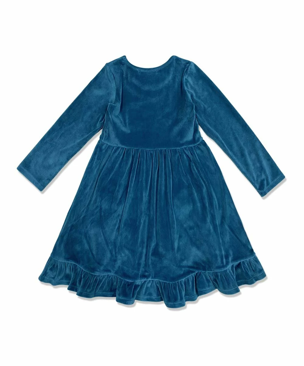 Flash Sale π Simply Millie By Millie Loves Lily Midnight Velour Pocket Long-Sleeve A-Line π Dress - Infant, Toddler & π§ Girls For Kids π― 2 Flash Sale π Simply Millie By Millie Loves Lily Midnight Velour Pocket Long-Sleeve A-Line π Dress - Infant, Toddler & π§ Girls For Kids π― - Image 2
