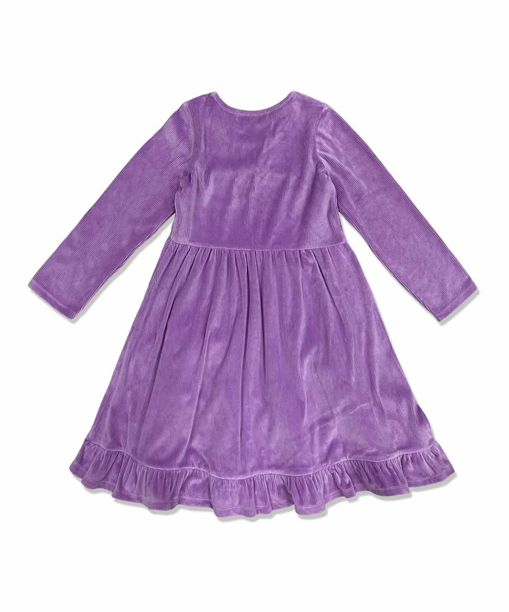 Outlet β€οΈ Simply Millie By Millie Loves Lily Purple Velour Pocket Long-Sleeve A-Line π Dress - Infant For Kids β 2 Outlet β€οΈ Simply Millie By Millie Loves Lily Purple Velour Pocket Long-Sleeve A-Line π Dress - Infant For Kids β - Image 2