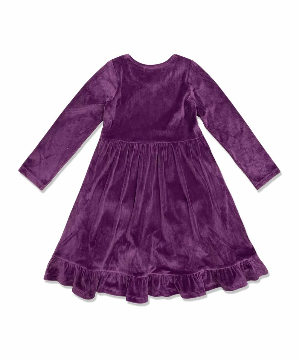 Promo π Simply Millie By Millie Loves Lily Plum Velour Pocket Long-Sleeve A-Line π Dress - Infant, Toddler & π§ Girls For Kids π₯ 2 Promo π Simply Millie By Millie Loves Lily Plum Velour Pocket Long-Sleeve A-Line π Dress - Infant, Toddler & π§ Girls For Kids π₯ - Image 2