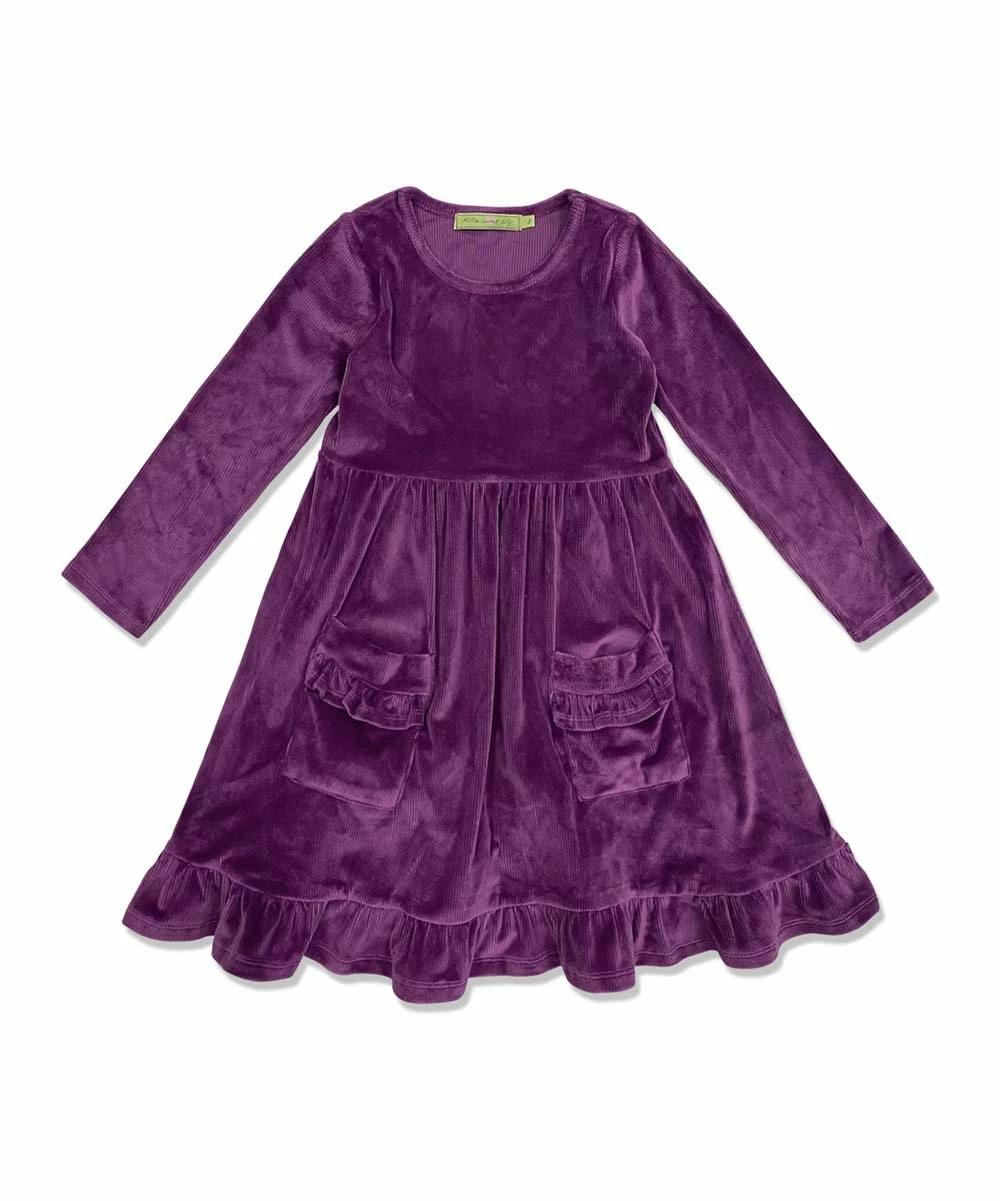 Promo π Simply Millie By Millie Loves Lily Plum Velour Pocket Long-Sleeve A-Line π Dress - Infant, Toddler & π§ Girls For Kids π₯ 1 Promo π Simply Millie By Millie Loves Lily Plum Velour Pocket Long-Sleeve A-Line π Dress - Infant, Toddler & π§ Girls For Kids π₯