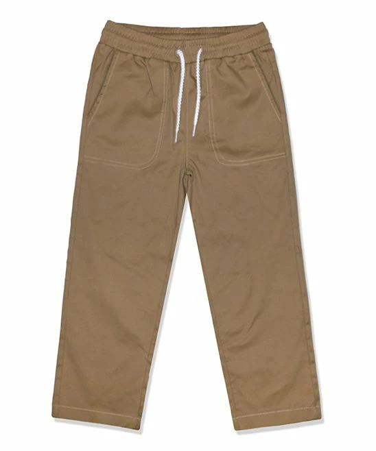Wholesale π Millie & Maxx Khaki Drawstring Pocket Pants - Infant, Toddler & Boys For Kids β¨ 1 Wholesale π Millie & Maxx Khaki Drawstring Pocket Pants - Infant, Toddler & Boys For Kids β¨