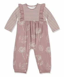 Top 10 ⌛ Little Millie Rose & Cream Floral Sketch Ruffle-Trim Playsuit - Infant & Toddler For Kids 🎁