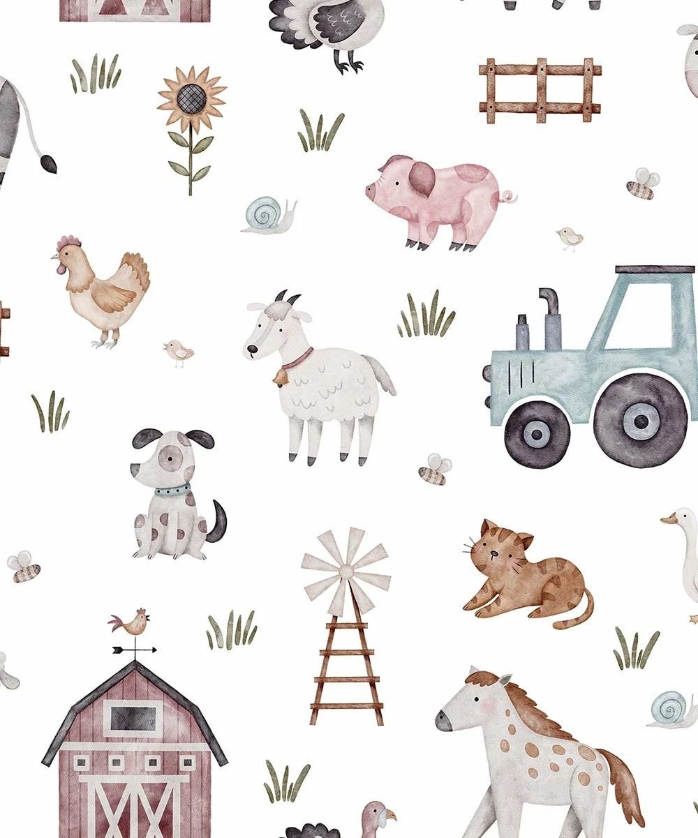 Brand new π₯° Little Millie White Baby Farm Animal Babydoll π Dress & Brown Stripe Leggings - Infant & Toddler For Kids π 2 Brand new π₯° Little Millie White Baby Farm Animal Babydoll π Dress & Brown Stripe Leggings - Infant & Toddler For Kids π - Image 2