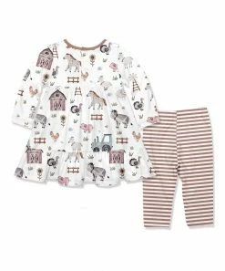 Brand new π₯° Little Millie White Baby Farm Animal Babydoll π Dress & Brown Stripe Leggings - Infant & Toddler For Kids π 5 Brand new π₯° Little Millie White Baby Farm Animal Babydoll π Dress & Brown Stripe Leggings - Infant & Toddler For Kids π -Little Millie-shop zu109043354 alt 2 tm1663698480