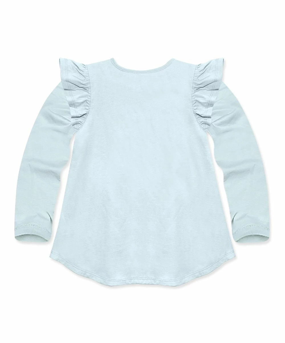 New π₯° Simply Millie By Millie Loves Lily Ice Blue Sam Sloth Ruffle Long-Sleeve Hi-Low Top - Infant, Toddler & π§ Girls For Kids π₯ 3 New π₯° Simply Millie By Millie Loves Lily Ice Blue Sam Sloth Ruffle Long-Sleeve Hi-Low Top - Infant, Toddler & π§ Girls For Kids π₯ - Image 3