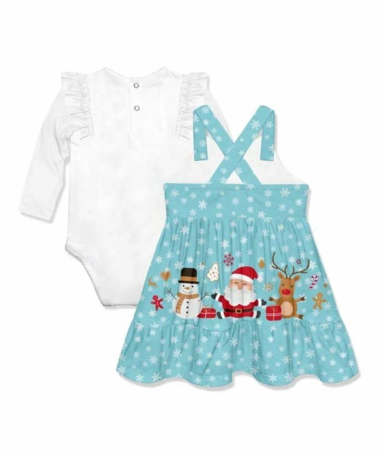 Deals β€οΈ Little Millie White Long-Sleeve Bodysuit & Blue Santa Friends Pocket Jumper - Infant For Kids π 2 Deals β€οΈ Little Millie White Long-Sleeve Bodysuit & Blue Santa Friends Pocket Jumper - Infant For Kids π - Image 2