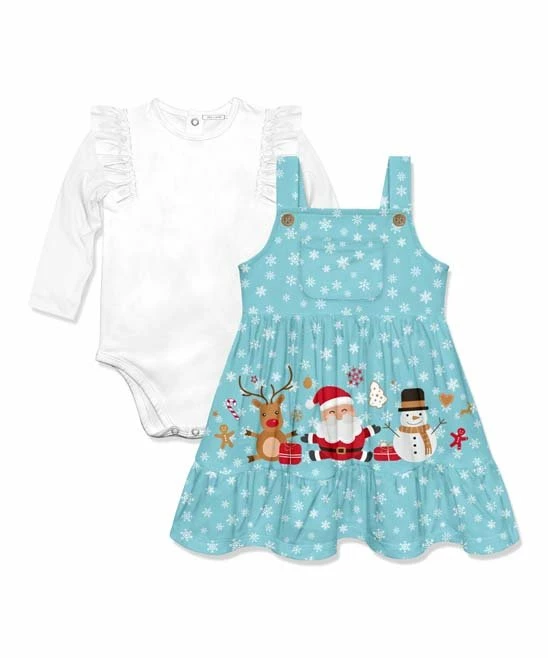 Deals β€οΈ Little Millie White Long-Sleeve Bodysuit & Blue Santa Friends Pocket Jumper - Infant For Kids π 1 Deals β€οΈ Little Millie White Long-Sleeve Bodysuit & Blue Santa Friends Pocket Jumper - Infant For Kids π