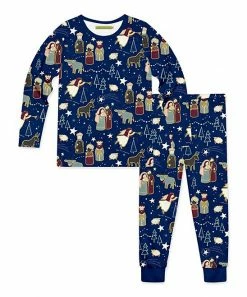 Buy ❤️ Millie Loves Lily Navy & Blue Nativity Pajama Set - Kids 🤩
