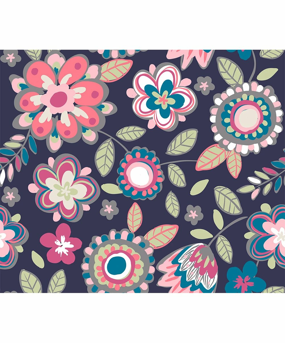 Outlet β¨ Millie Loves Lily Navy & Pink Floral Emeline Bow-Accent Pocket A-Line π Dress - π§ Girls For Kids π 2 Outlet β¨ Millie Loves Lily Navy & Pink Floral Emeline Bow-Accent Pocket A-Line π Dress - π§ Girls For Kids π - Image 2