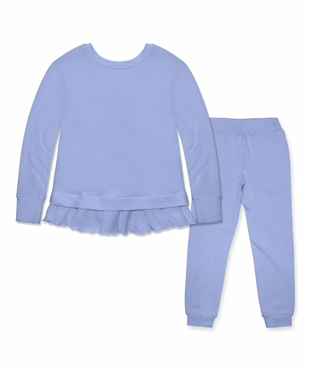 Best deal π Simply Millie By Millie Loves Lily Periwinkle Ruffle-Hem Crewneck Sweatshirt & Joggers - π§ Girls For Kids π€© 2 Best deal π Simply Millie By Millie Loves Lily Periwinkle Ruffle-Hem Crewneck Sweatshirt & Joggers - π§ Girls For Kids π€© - Image 2