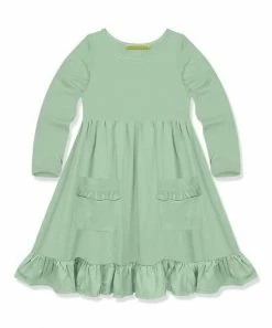 Best deal 👏 Simply Millie By Millie Loves Lily Sage Ruffle-Accent Pocket A-Line 👗 Dress - Infant, Toddler & 👧 Girls For Kids 😉
