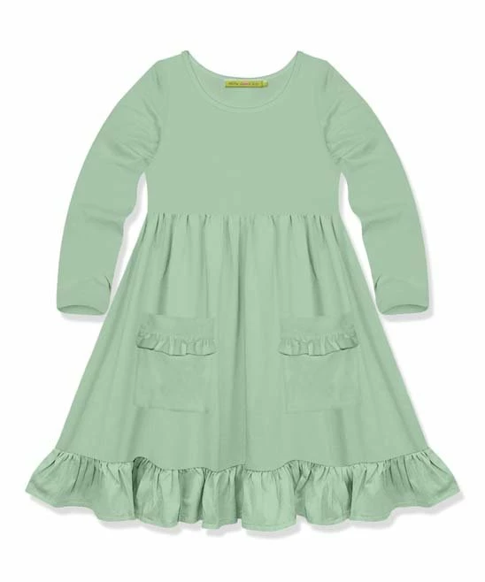 Best deal π Simply Millie By Millie Loves Lily Sage Ruffle-Accent Pocket A-Line π Dress - Infant, Toddler & π§ Girls For Kids π 1 Best deal π Simply Millie By Millie Loves Lily Sage Ruffle-Accent Pocket A-Line π Dress - Infant, Toddler & π§ Girls For Kids π