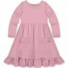 Promo ⭐ Simply Millie By Millie Loves Lily Dusty Pink Ruffle-Accent Pocket A-Line 👗 Dress - Infant, Toddler & 👧 Girls For Kids 🎉