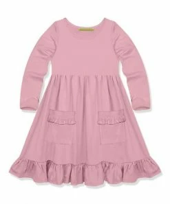 Promo ⭐ Simply Millie By Millie Loves Lily Dusty Pink Ruffle-Accent Pocket A-Line 👗 Dress - Infant, Toddler & 👧 Girls For Kids 🎉
