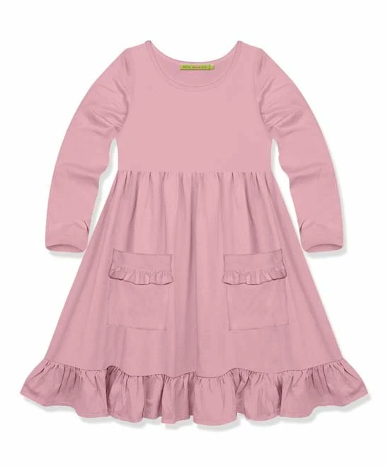 Promo β Simply Millie By Millie Loves Lily Dusty Pink Ruffle-Accent Pocket A-Line π Dress - Infant, Toddler & π§ Girls For Kids π 1 Promo β Simply Millie By Millie Loves Lily Dusty Pink Ruffle-Accent Pocket A-Line π Dress - Infant, Toddler & π§ Girls For Kids π