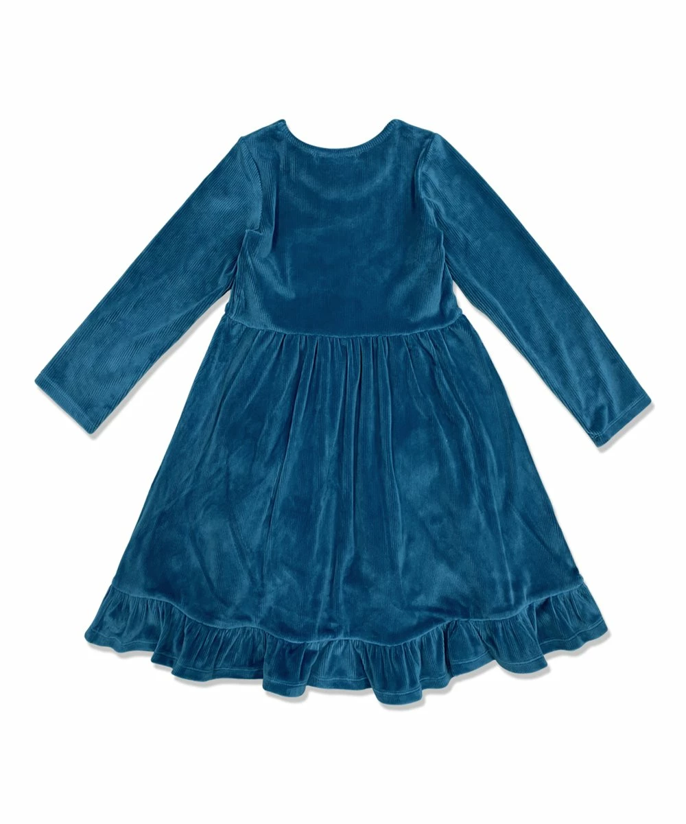 Best Sale π― Millie Loves Lily Midnight Velour Pocket Long-Sleeve A-Line π Dress - Infant, Toddler & π§ Girls For Kids π 2 Best Sale π― Millie Loves Lily Midnight Velour Pocket Long-Sleeve A-Line π Dress - Infant, Toddler & π§ Girls For Kids π - Image 2