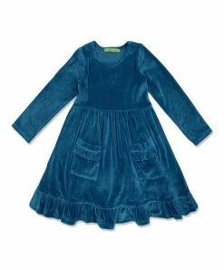 Best Sale 💯 Millie Loves Lily Midnight Velour Pocket Long-Sleeve A-Line 👗 Dress - Infant, Toddler & 👧 Girls For Kids 🎉