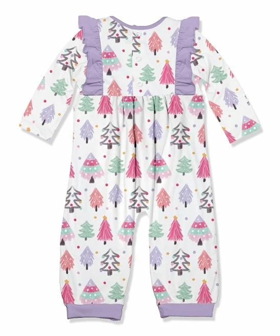 Best reviews of π Little Millie White π Christmas Trees Ruffle-Trim Playsuit - Infant For Kids π€© 2 Best reviews of π Little Millie White π Christmas Trees Ruffle-Trim Playsuit - Infant For Kids π€© - Image 2