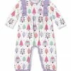 Best reviews of 😀 Little Millie White 🎄 Christmas Trees Ruffle-Trim Playsuit - Infant For Kids 🤩