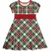 Best deal ❤️ Millie Loves Lily Red & Green Holiday Plaid Bow-Accent A-Line 👗 Dress - Toddler & 👧 Girls For Kids 🥰