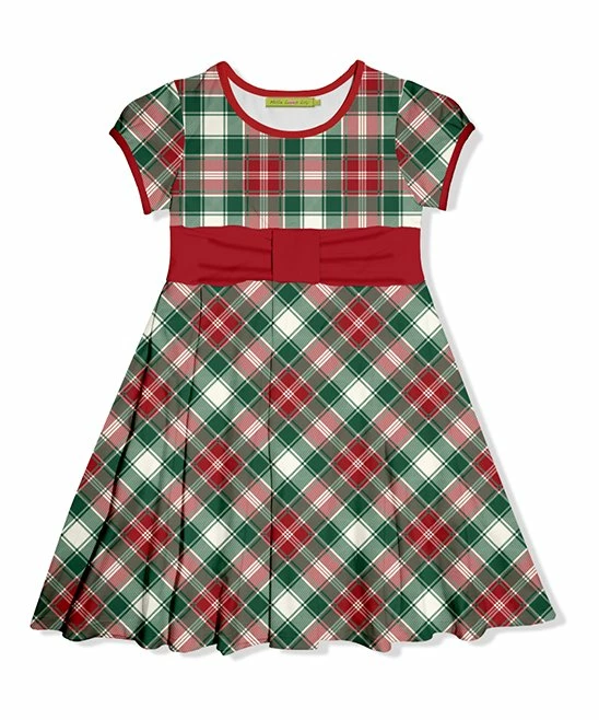 Best deal β€οΈ Millie Loves Lily Red & Green Holiday Plaid Bow-Accent A-Line π Dress - Toddler & π§ Girls For Kids π₯° 1 Best deal β€οΈ Millie Loves Lily Red & Green Holiday Plaid Bow-Accent A-Line π Dress - Toddler & π§ Girls For Kids π₯°