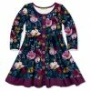 Best deal 😍 Millie Loves Lily Navy & Pink Fall Petals Button-Front A-Line 👗 Dress - Toddler & 👧 Girls For Kids ✔️