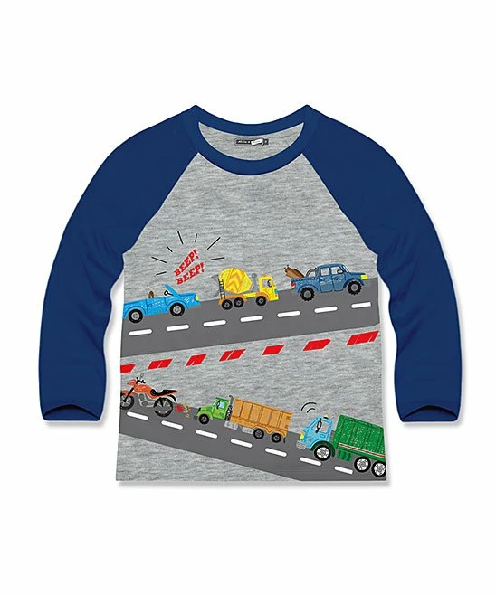 Top 10 π Millie & Maxx Heather Gray & Navy Truck Road Long-Sleeve Raglan Tee - Infant, Toddler & Boys For Kids π 1 Top 10 π Millie & Maxx Heather Gray & Navy Truck Road Long-Sleeve Raglan Tee - Infant, Toddler & Boys For Kids π