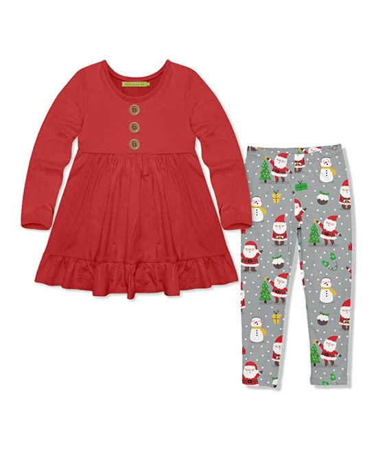 Cheapest π Millie Loves Lily Red Long-Sleeve Babydoll Top & Santa Snowmen Leggings - Infant, Toddler & π§ Girls For Kids β 1 Cheapest π Millie Loves Lily Red Long-Sleeve Babydoll Top & Santa Snowmen Leggings - Infant, Toddler & π§ Girls For Kids β