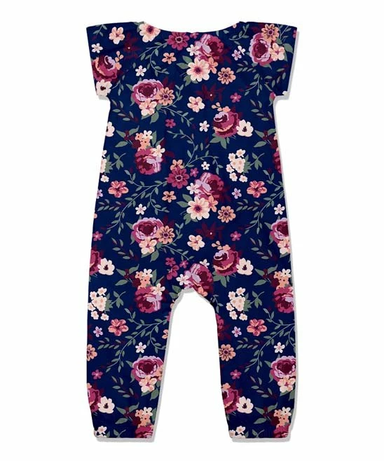 Deals π Little Millie Navy Willow Floral Cap-Sleeve Playsuit - Infant & Toddler For Kids π 2 Deals π Little Millie Navy Willow Floral Cap-Sleeve Playsuit - Infant & Toddler For Kids π - Image 2