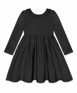 Cheapest 🤩 Simply Millie By Millie Loves Lily Black Ruffle-Neck A-Line 👗 Dress - Toddler For Kids 👍