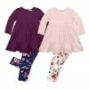Discount 😉 Little Millie Navy & Light Pink Willow Floral Leggings Set - Infant & Toddler For Kids 🎉