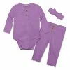 Buy 👏 Little Millie Purple Waffle-Knit Bodysuit Set - Infant For Baby & Maternity ⌛