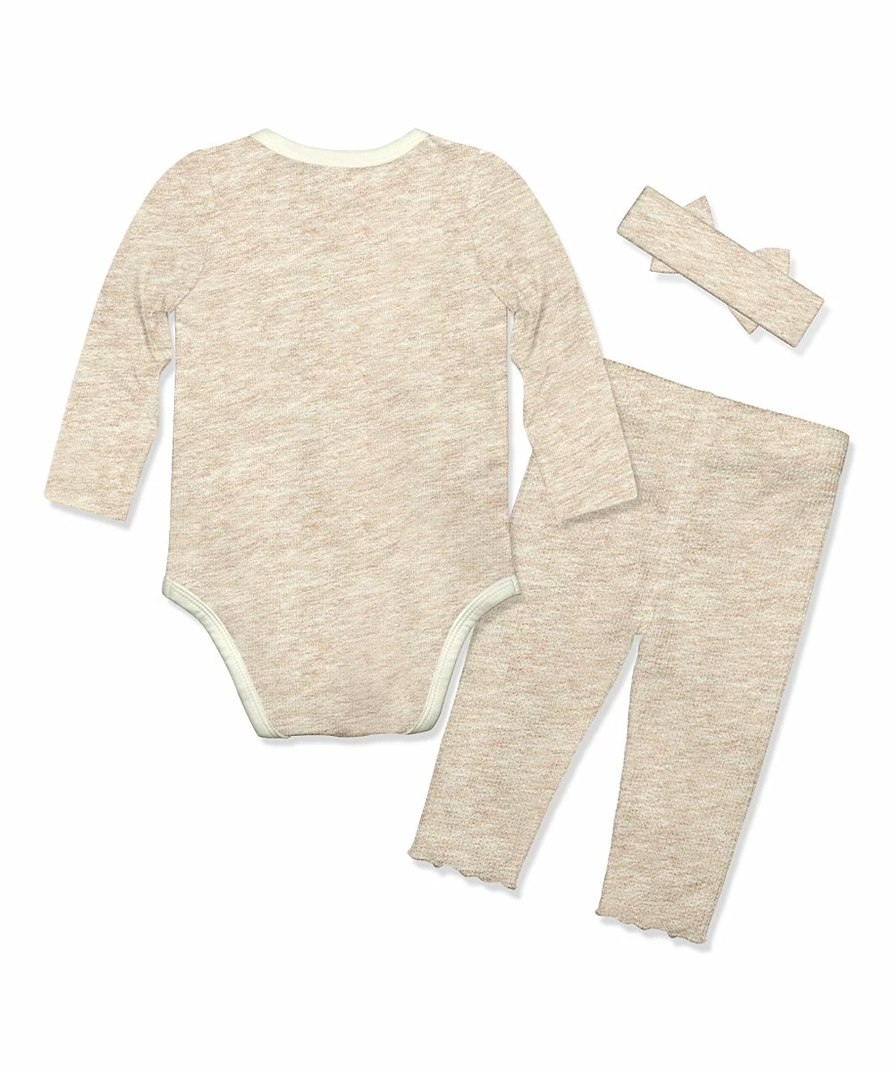 Promo π Little Millie Oatmeal Heather Waffle-Knit Bodysuit Set - Infant For Baby & Maternity π 2 Promo π Little Millie Oatmeal Heather Waffle-Knit Bodysuit Set - Infant For Baby & Maternity π - Image 2