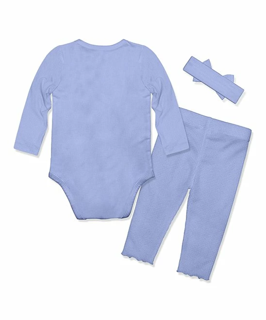Brand new π Little Millie Periwinkle Waffle-Knit Bodysuit Set - Infant For Baby & Maternity 𧨠2 Brand new π Little Millie Periwinkle Waffle-Knit Bodysuit Set - Infant For Baby & Maternity 𧨠- Image 2