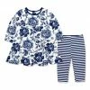 Best reviews of 😍 Little Millie Navy Toile Flower Long-Sleeve Babydoll 👗 Dress & Stripe Leggings - Infant & Toddler For Kids 🤩
