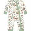 Wholesale 🥰 Little Millie White & Green Woodland ❄ Christmas Zip-Up Playsuit - Infant For Baby & Maternity 🎉