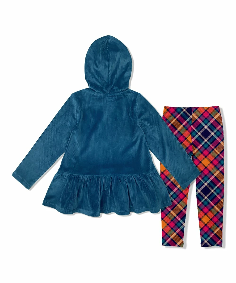 Best deal π Millie Loves Lily Midnight Ruffle-Hem Velour Hooded Tunic & Red Plaid Leggings - Infant, Toddler & π§ Girls For Baby & Maternity π 2 Best deal π Millie Loves Lily Midnight Ruffle-Hem Velour Hooded Tunic & Red Plaid Leggings - Infant, Toddler & π§ Girls For Baby & Maternity π - Image 2