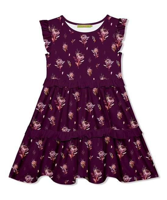 Best Pirce π₯° Millie Loves Lily Plum Whisper Rose Ruffle-Tiered A-Line π Dress - Infant, Toddler & π§ Girls For Kids π― 1 Best Pirce π₯° Millie Loves Lily Plum Whisper Rose Ruffle-Tiered A-Line π Dress - Infant, Toddler & π§ Girls For Kids π―