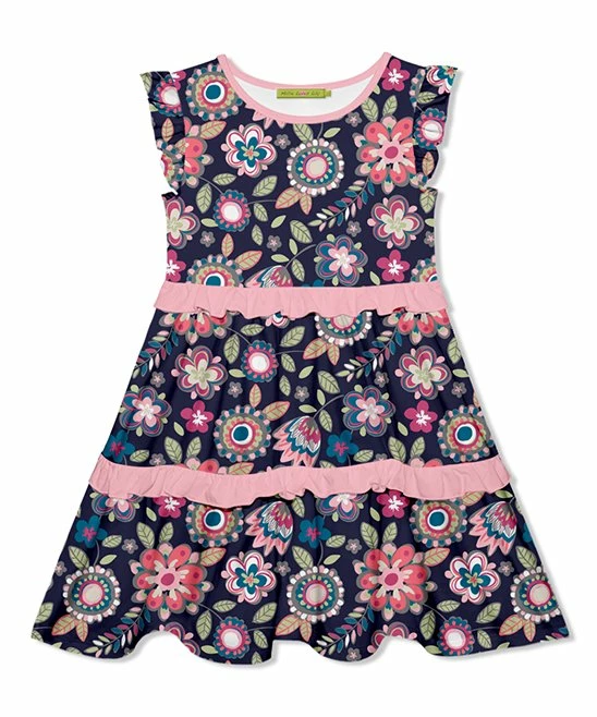 Promo π Millie Loves Lily Navy & Pink Floral Emeline Ruffle-Tiered A-Line π Dress - Infant, Toddler & π§ Girls For Kids π 1 Promo π Millie Loves Lily Navy & Pink Floral Emeline Ruffle-Tiered A-Line π Dress - Infant, Toddler & π§ Girls For Kids π