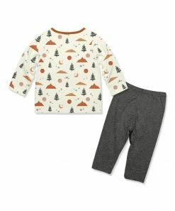 Best reviews of 🎁 Little Millie Cream Moons Mountains Long-Sleeve Tee & Charcoal Heather Leggings - Infant & Toddler For Baby & Maternity 🌟 -Little Millie-shop zu110333800 alt 2 tm1667424534