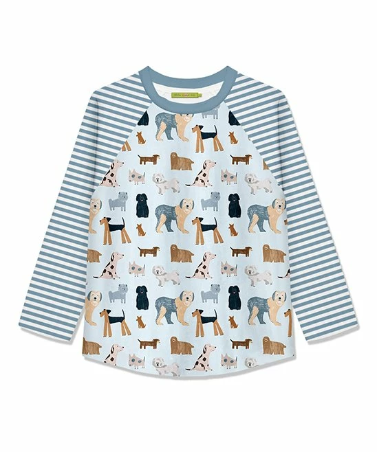 New β€οΈ Millie Loves Lily Pale Blue & White πΆ Doggie πΆ Dog Long-Sleeve Raglan Tee - Infant, Toddler & π§ Girls For Kids π 1 New β€οΈ Millie Loves Lily Pale Blue & White πΆ Doggie πΆ Dog Long-Sleeve Raglan Tee - Infant, Toddler & π§ Girls For Kids π