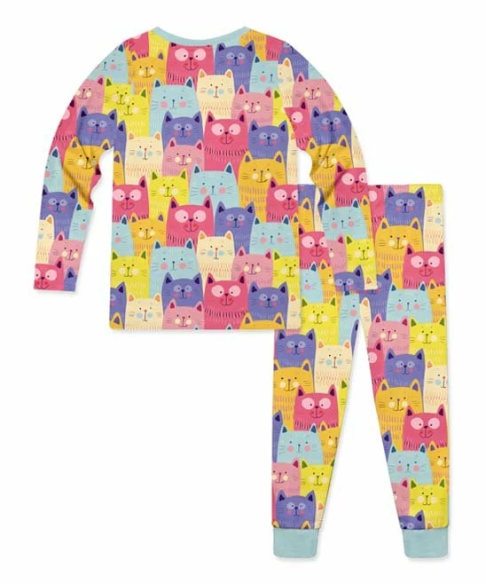 Best Sale π€© Millie Loves Lily Mint Kitty Crowd Pajama Set - Infant, Toddler & π§ Girls For Kids π 3 Best Sale π€© Millie Loves Lily Mint Kitty Crowd Pajama Set - Infant, Toddler & π§ Girls For Kids π - Image 3