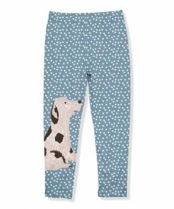 Best Sale 🛒 Millie Loves Lily Dusty Blue Dot 🐕 Dog Leggings - Toddler & 👧 Girls For Kids 👍