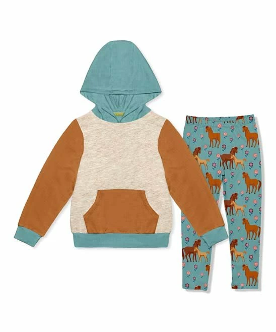 Promo π€© Millie Loves Lily Oatmeal Heather Waffle-Knit Pocket Hoodie & Pony Flower Leggings - Infant, Toddler & π§ Girls For Kids π 1 Promo π€© Millie Loves Lily Oatmeal Heather Waffle-Knit Pocket Hoodie & Pony Flower Leggings - Infant, Toddler & π§ Girls For Kids π