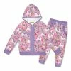 Outlet ✔️ Millie Loves Lily Pink Darling Unicorn Ruffle Velour Zip-Front Hoodie & Joggers - Toddler & 👧 Girls For Kids ⌛