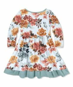 Buy 🛒 Millie Loves Lily Pale Blue Autumn Florals Button-Front A-Line 👗 Dress - Infant, Toddler & 👧 Girls For Kids ✔️ -Little Millie-shop zu110545029 alt 2 tm1668452716