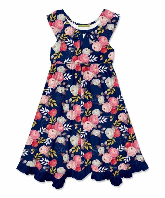 Budget π Millie Loves Lily Navy Girl Flower Ruffle Chiffon Angel-Sleeve π Dress - Infant, Toddler & π§ Girls For Kids β 1 Budget π Millie Loves Lily Navy Girl Flower Ruffle Chiffon Angel-Sleeve π Dress - Infant, Toddler & π§ Girls For Kids β